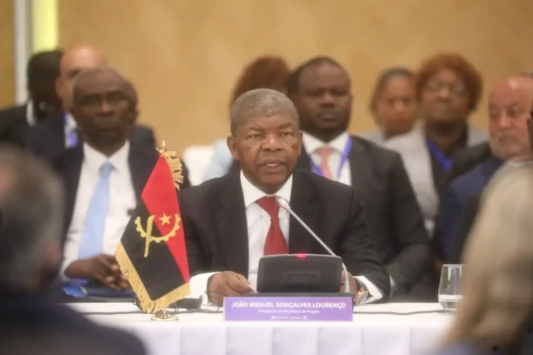 Presidente João Lourenço na reunião inaugural do Mecanismo de Coordenação do Corredor do Lobito